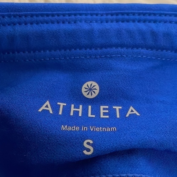 Athleta Leggings Capri Crop Pants Dobby Be Free Blue Athleisure Active Sz Small - Picture 7 of 10